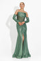 Rochie dama lunga verde Fredricka Bogas