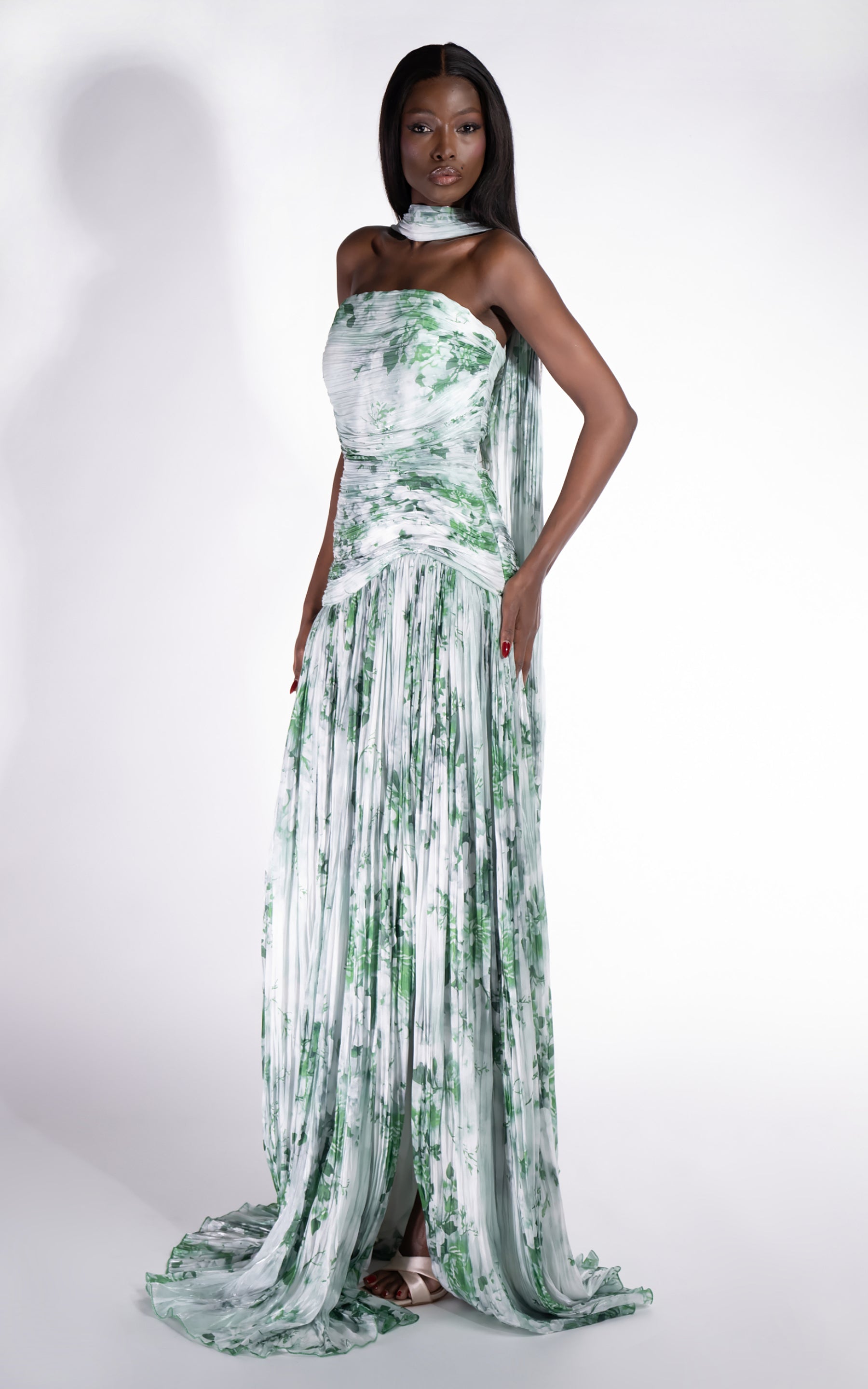Rochie dama lunga verde Layne Bogas