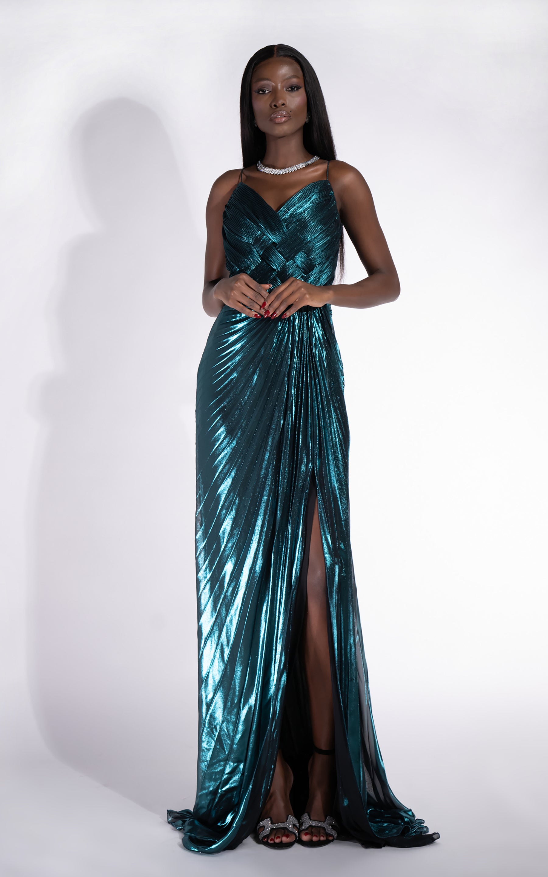 Rochie dama lunga verde Mylanka Bogas