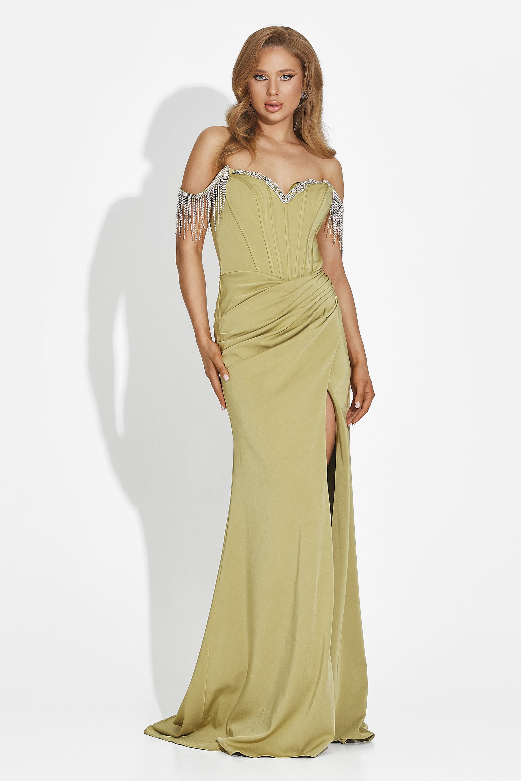 Rochie dama lunga verde Phylis Bogas