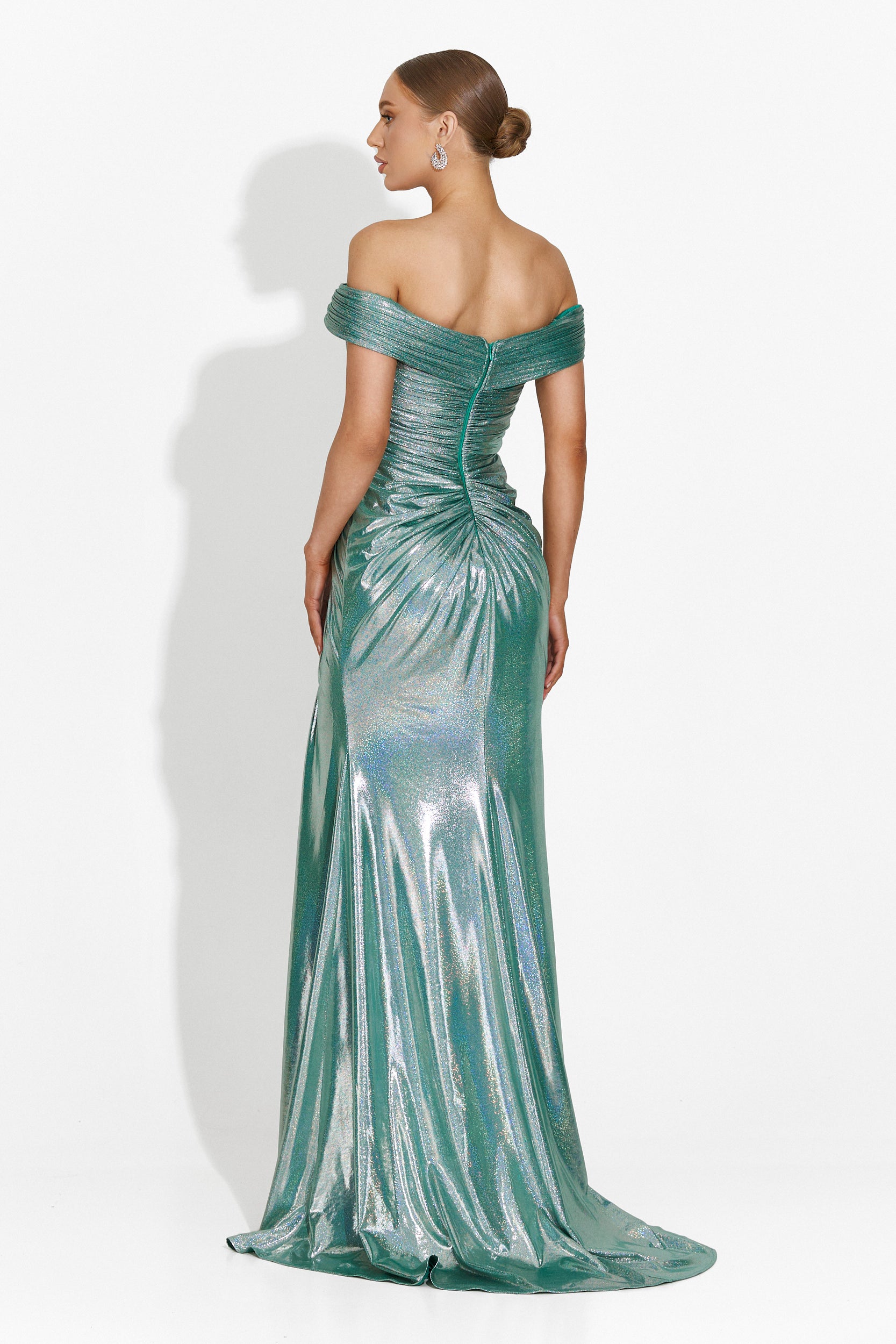 Rochie dama lunga verde Satyna Bogas