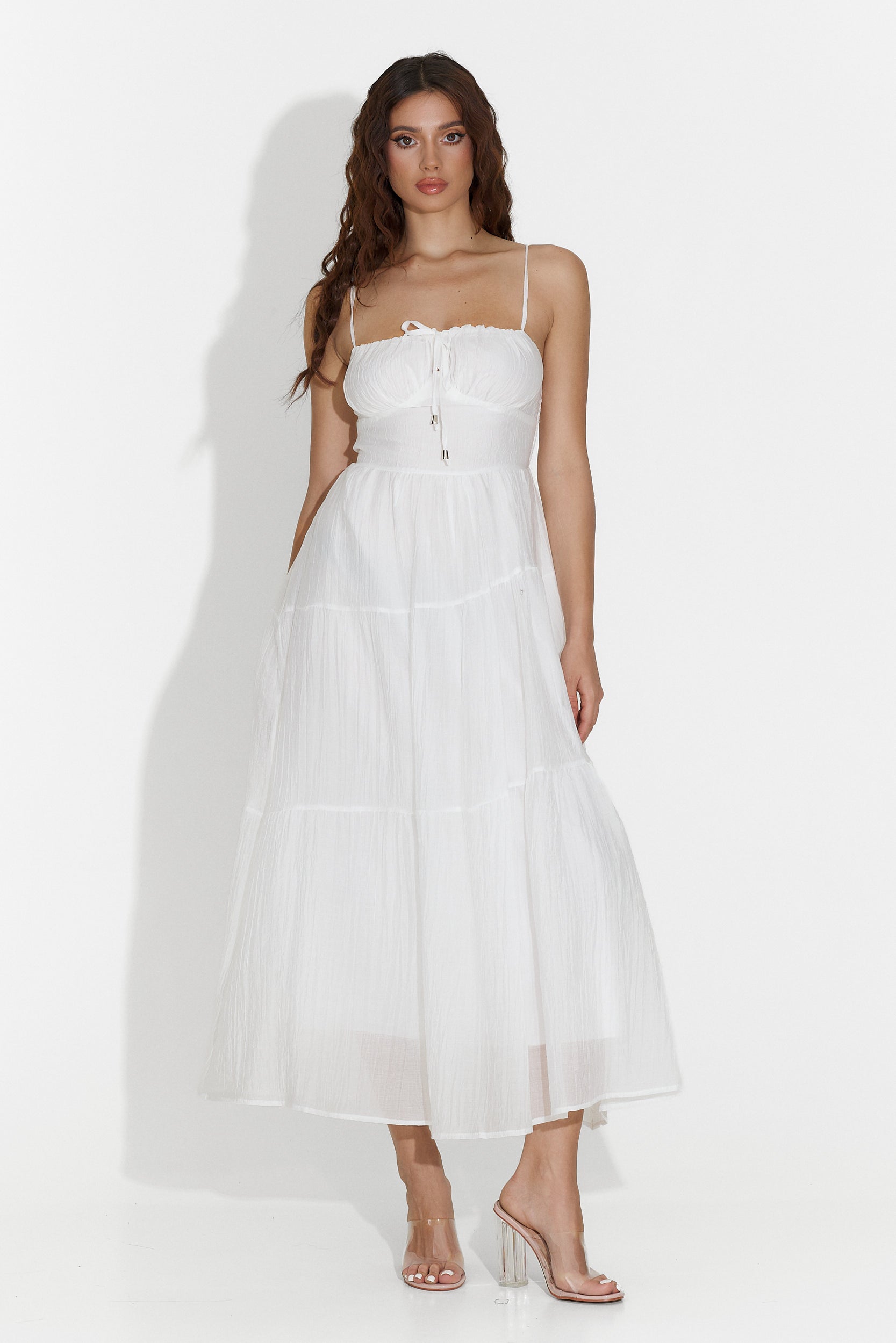 Rochie dama medie alba Faster Bogas