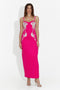 Rochie dama medie fucsia Helena Bogas
