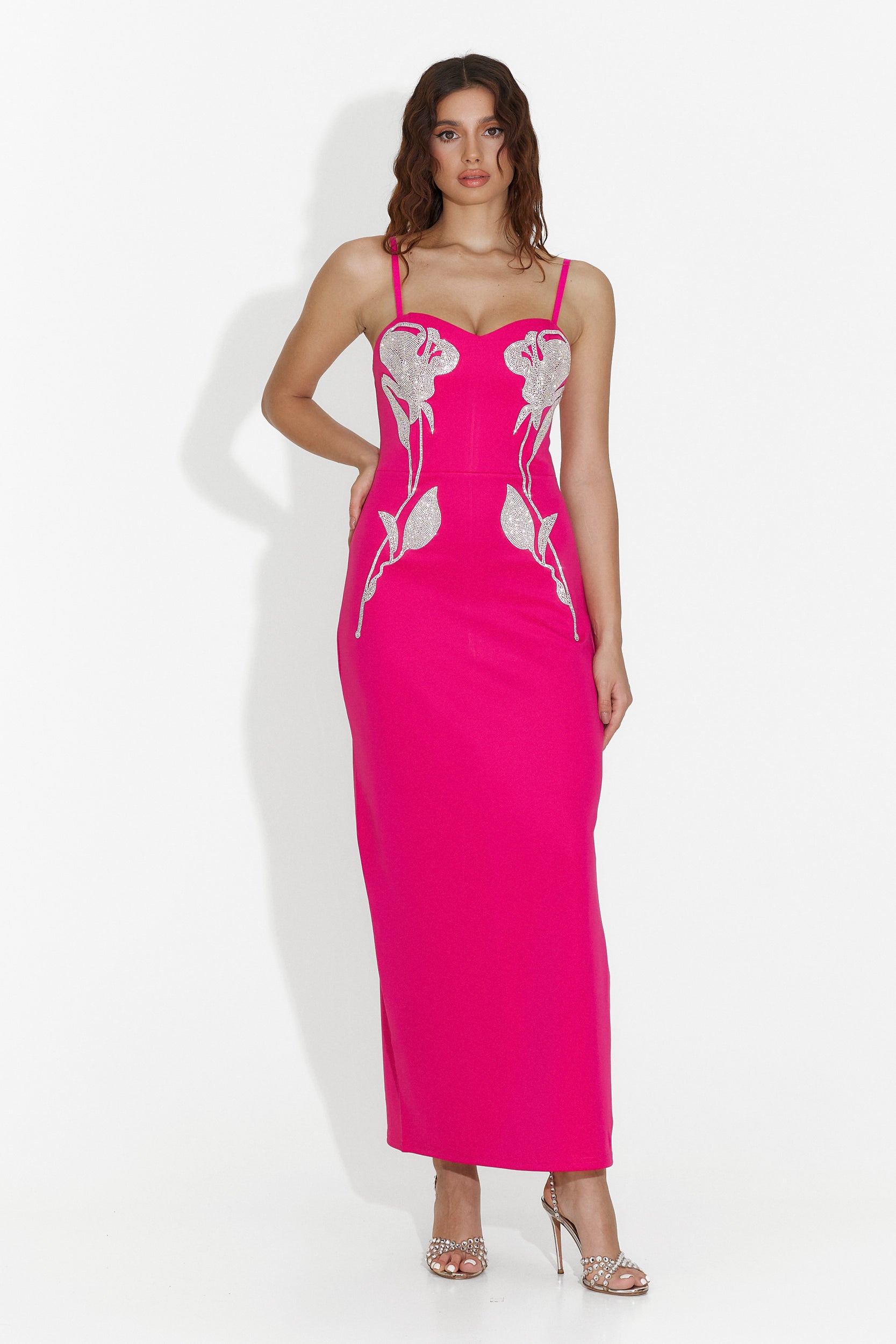 Rochie dama medie fucsia Helena Bogas