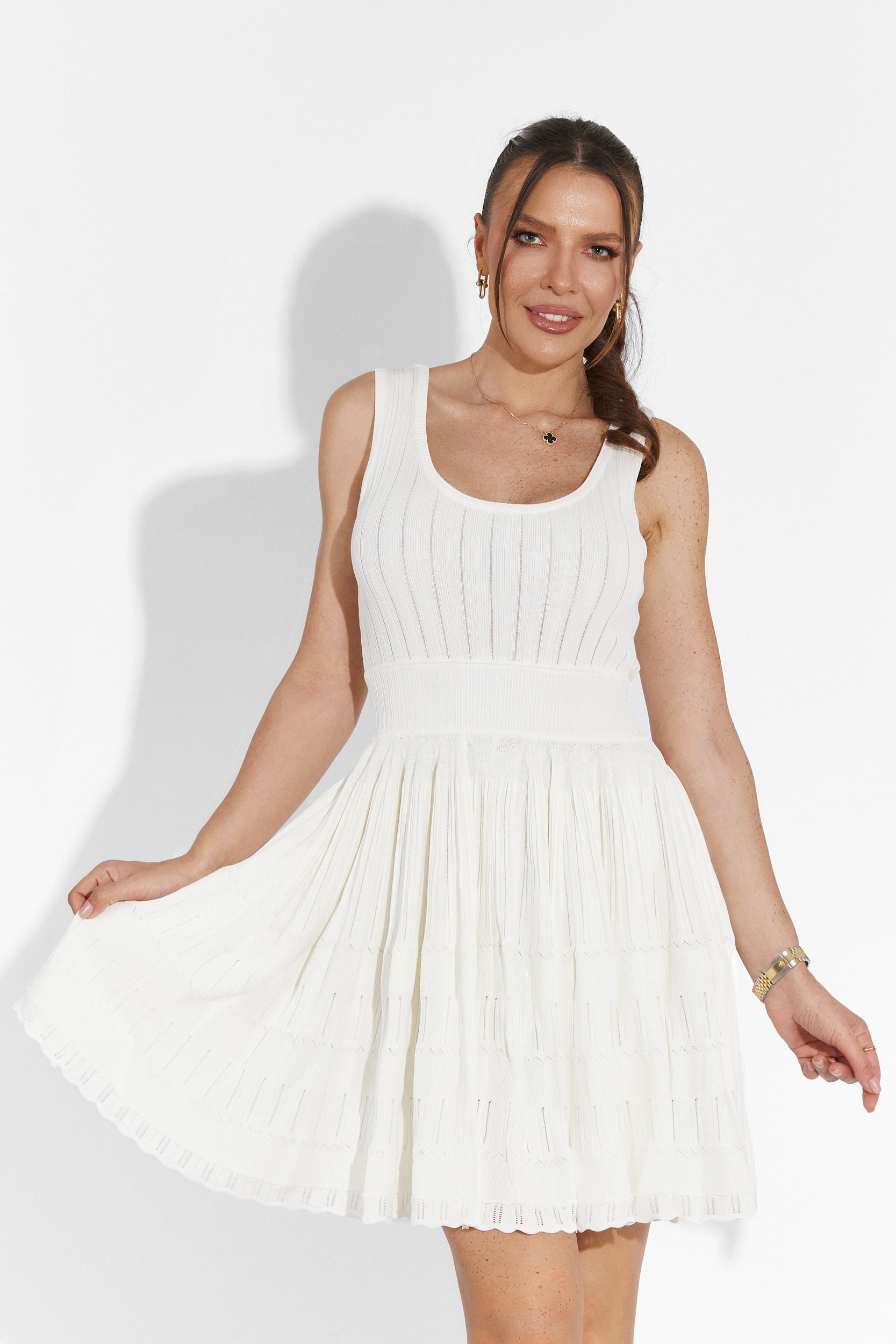 Rochie dama scurta alba Flimsy Bogas