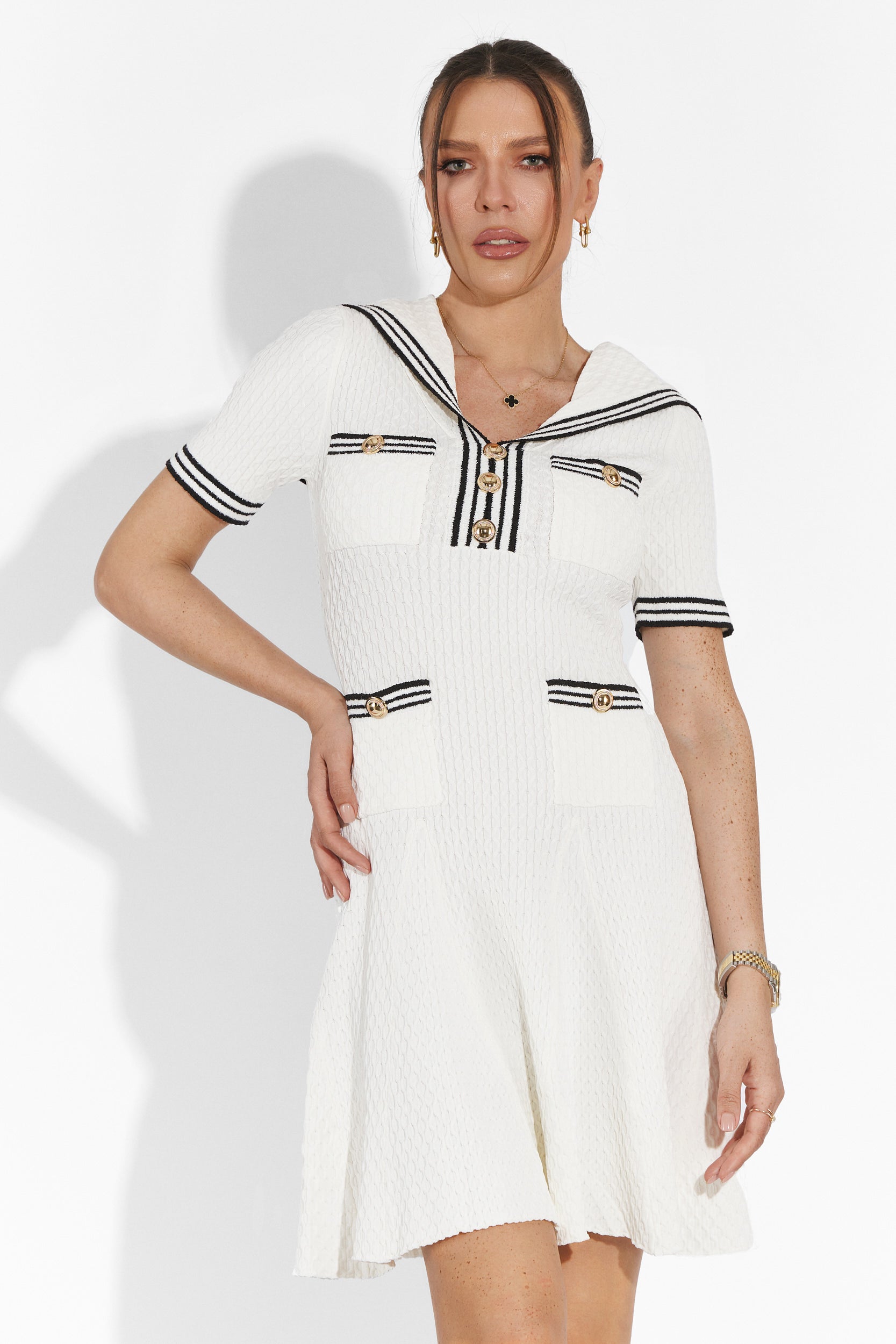 Rochie dama scurta alba Menas Bogas