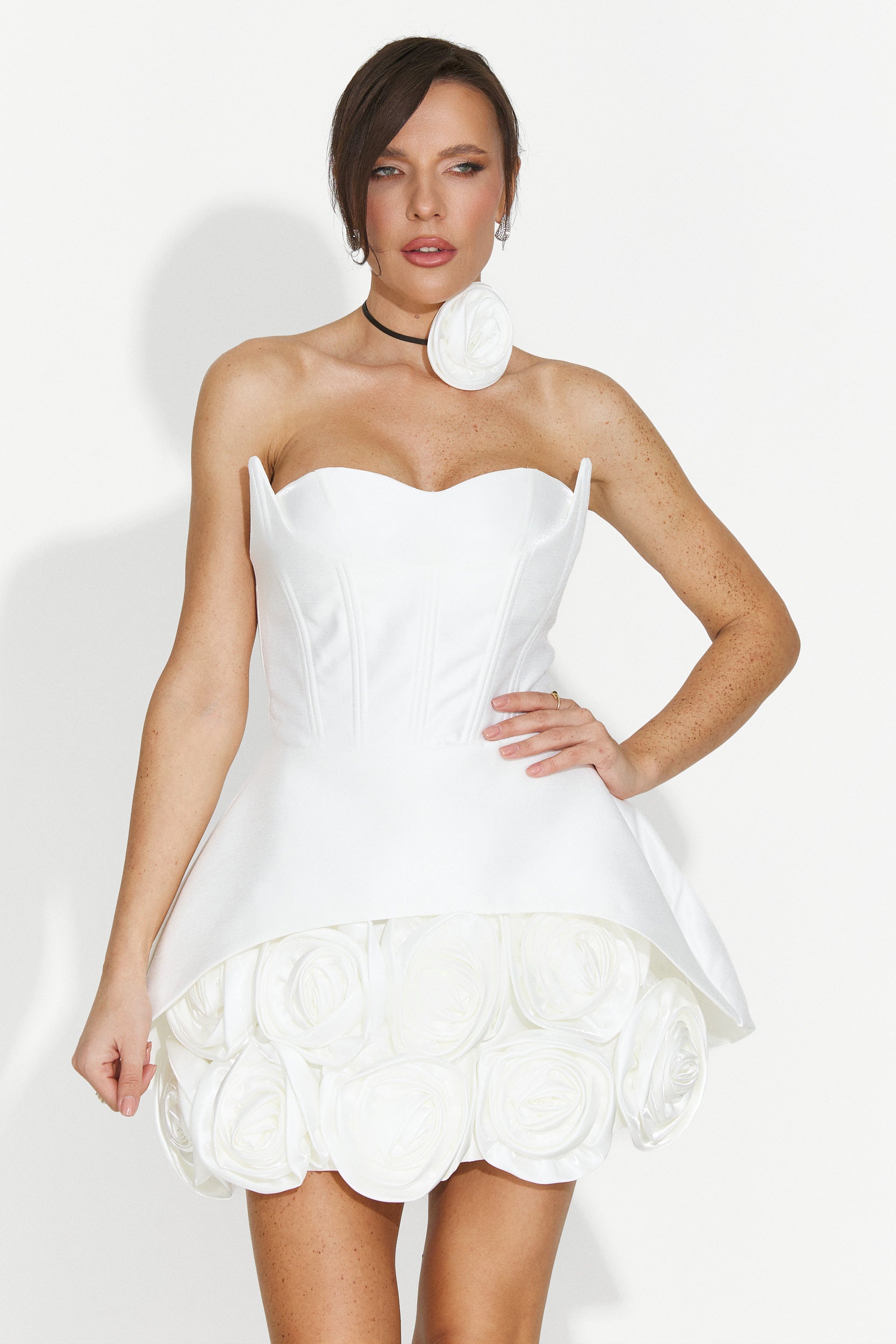Rochie dama scurta alba Metise Bogas