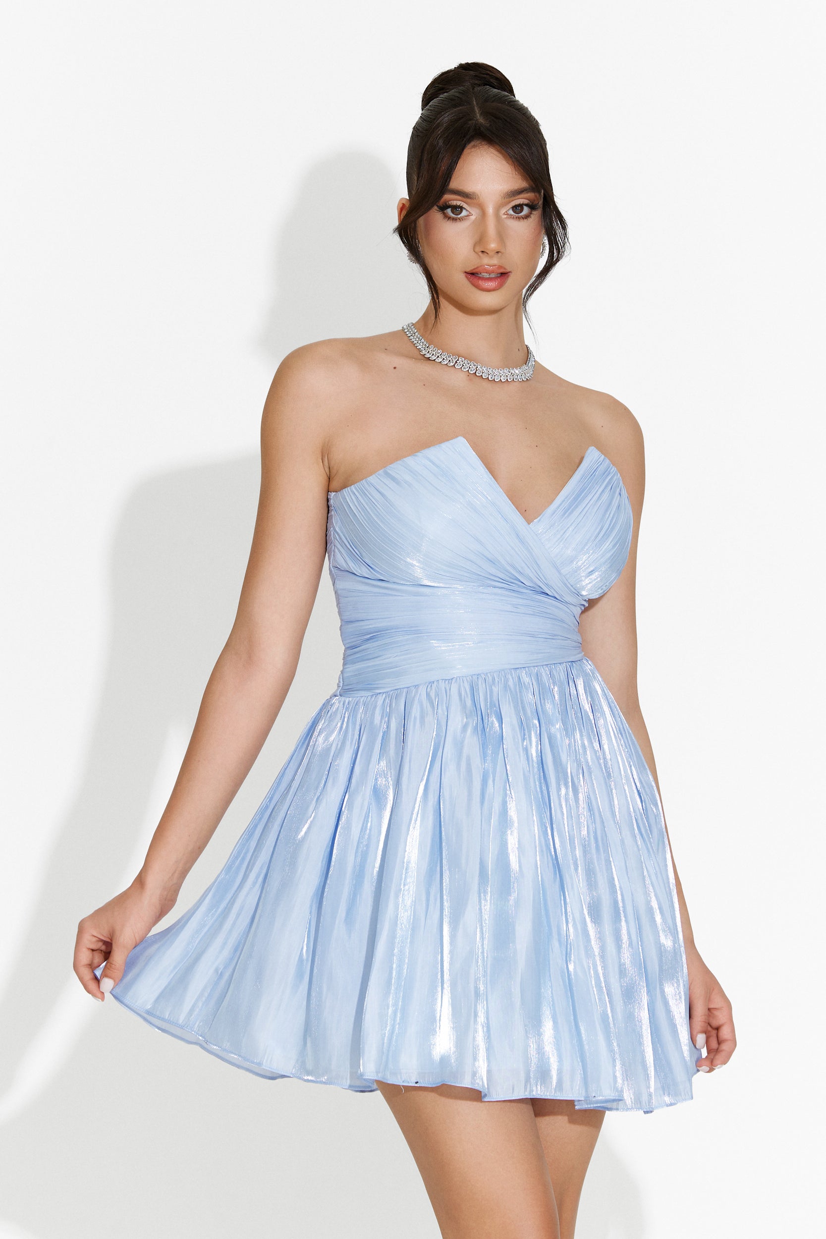 Rochie dama scurta bleu Ziora Bogas
