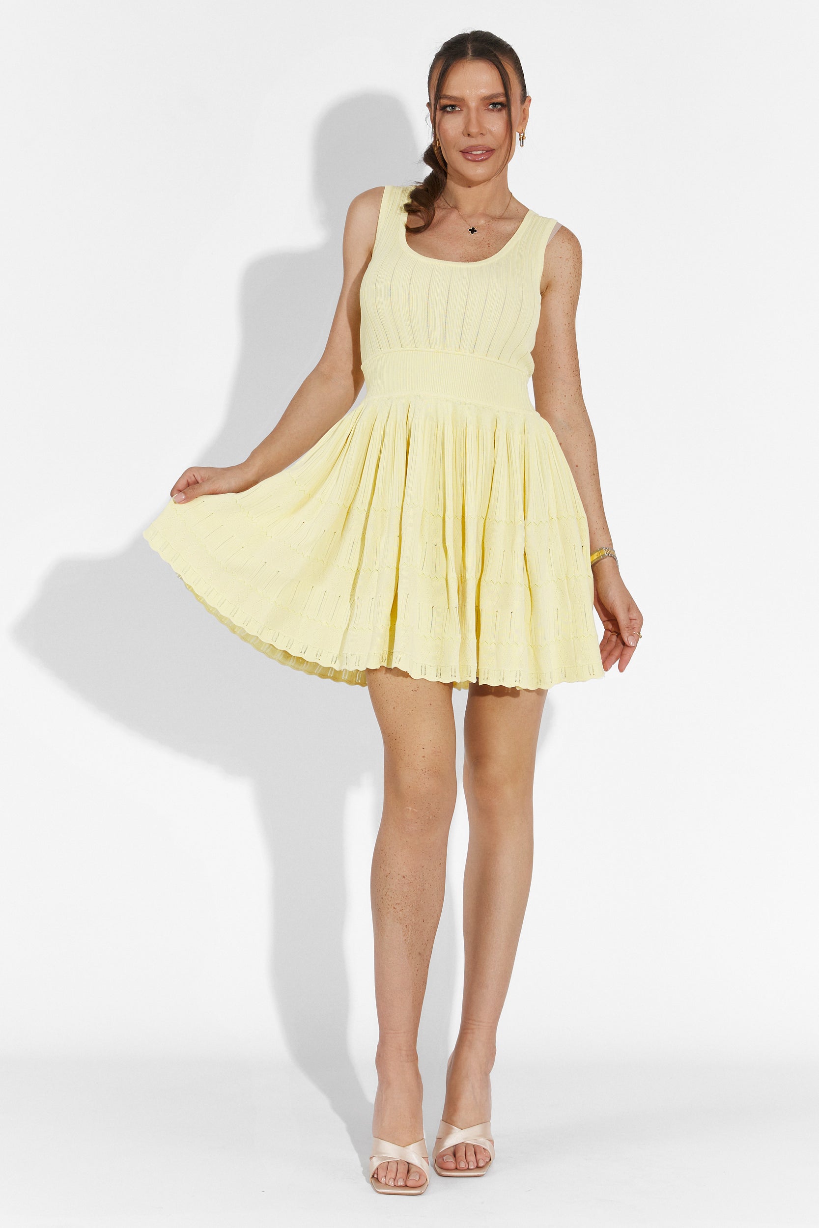 Rochie dama scurta galbena Flimsy Bogas