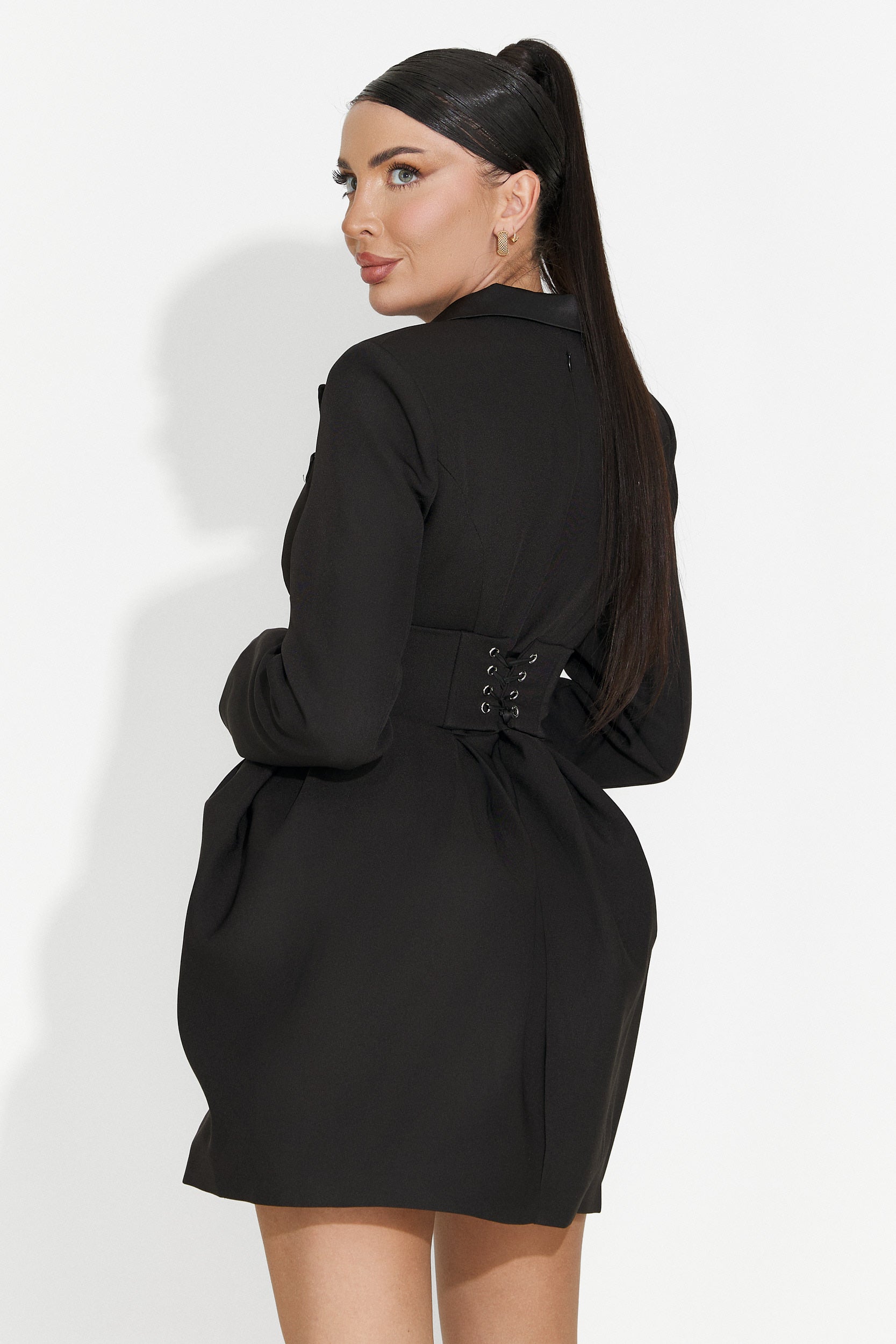 Rochie dama scurta neagra Cortina Bogas