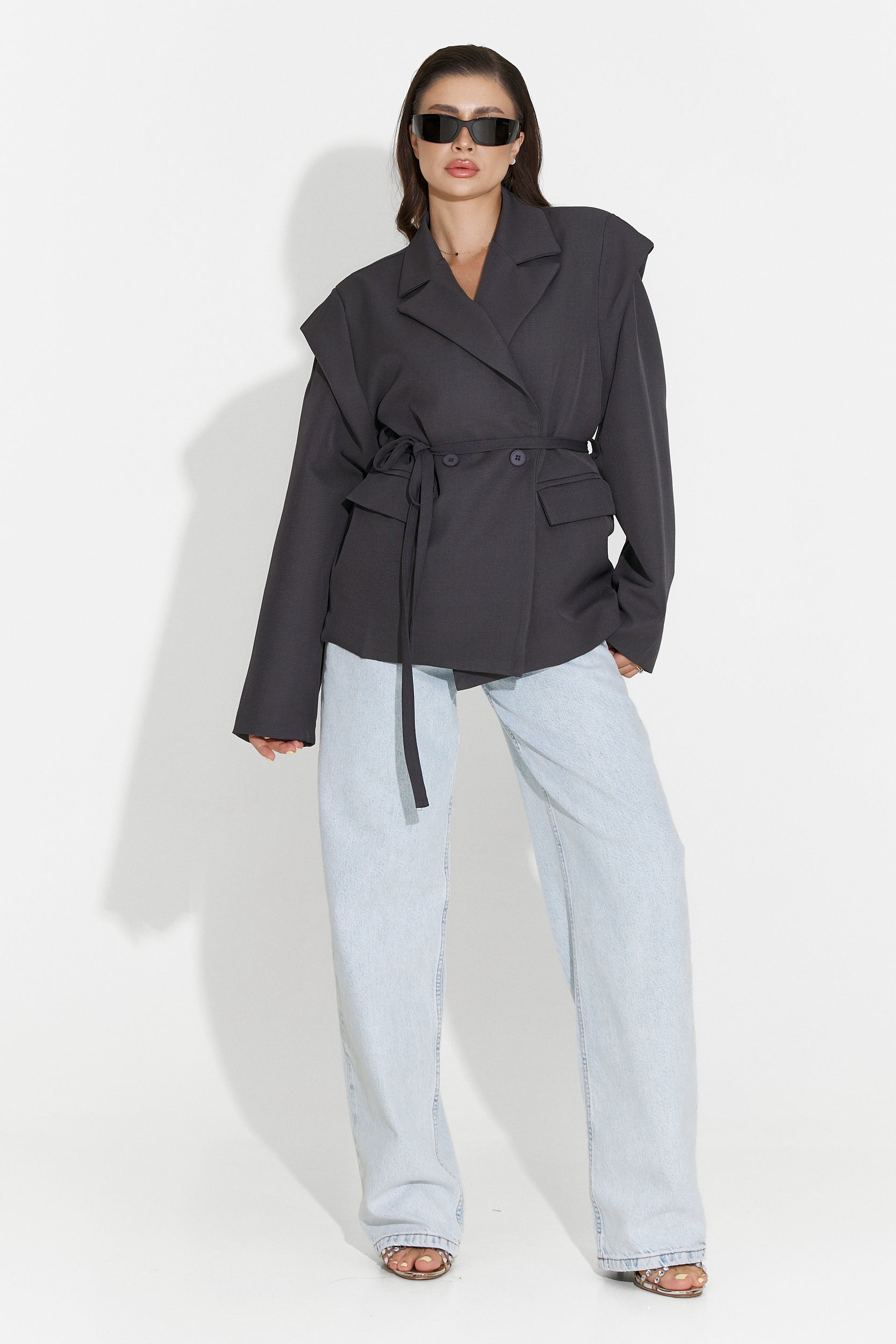 Sacou dama elegant gri Ariah Bogas