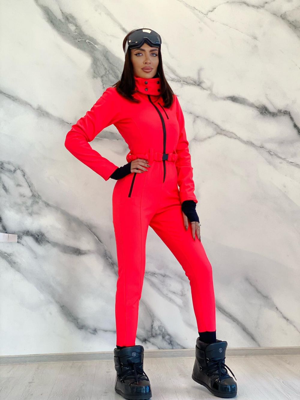 Salopeta ski casual portocalie Anodys Bogas