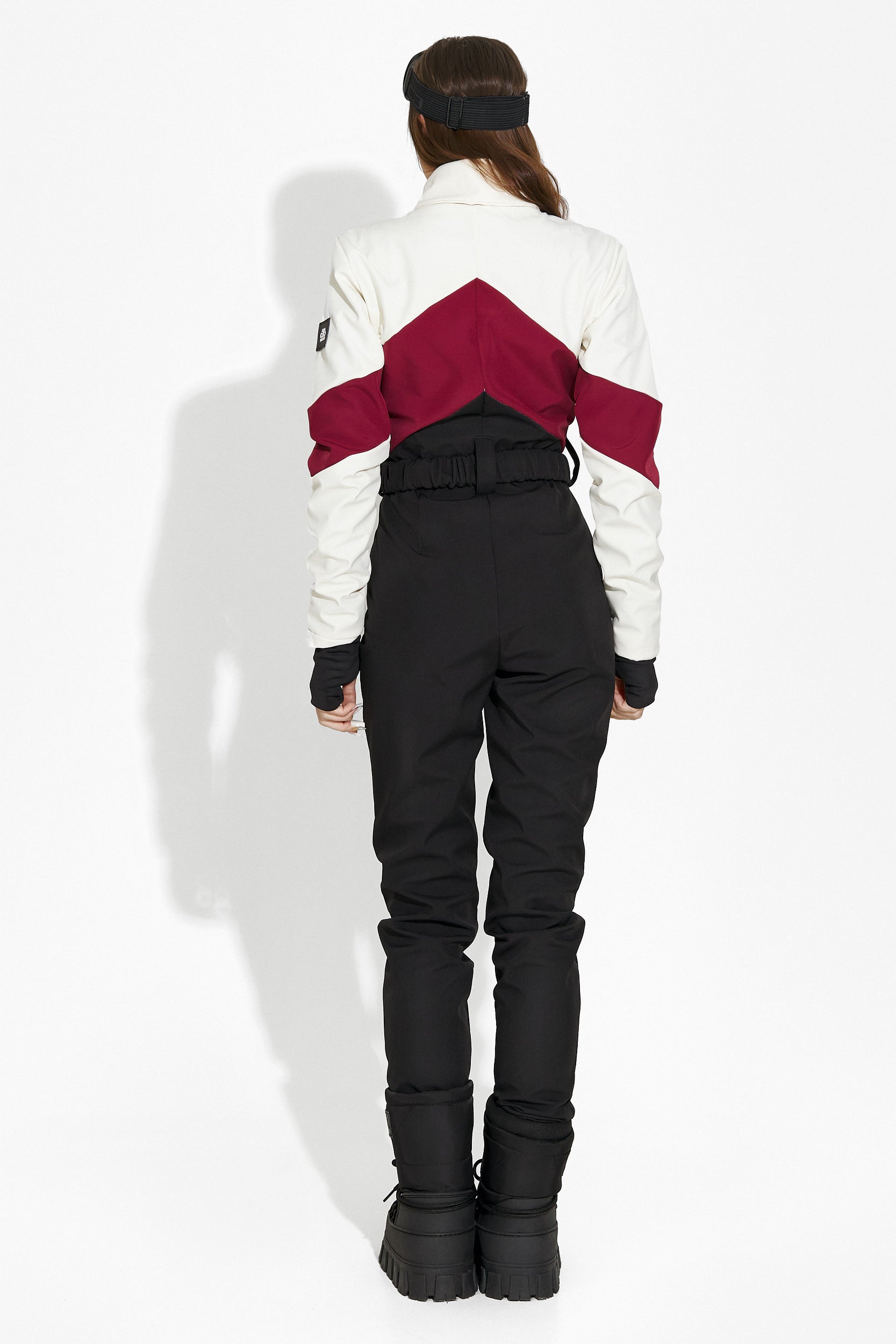 Salopeta ski casual burgundy negru Radika Bogas