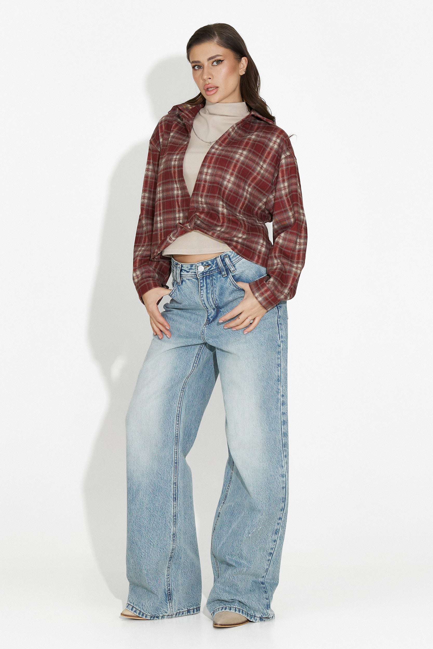 Set camasa dama + maiou burgundy Noielia Bogas