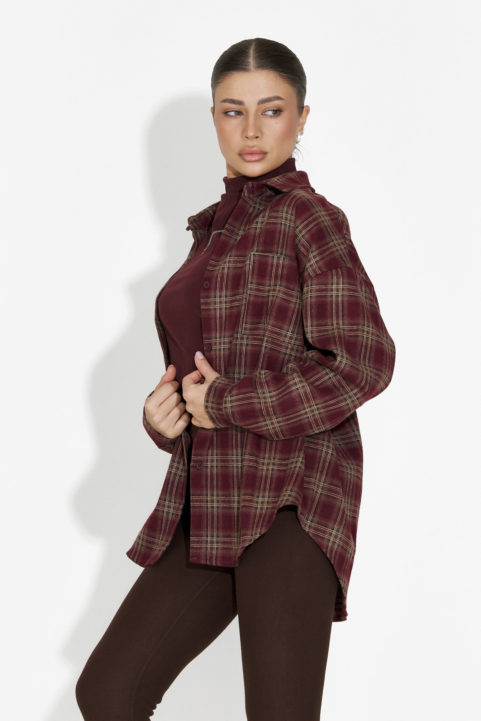 Set dama camasa + maiou burgundy Arlete Bogas