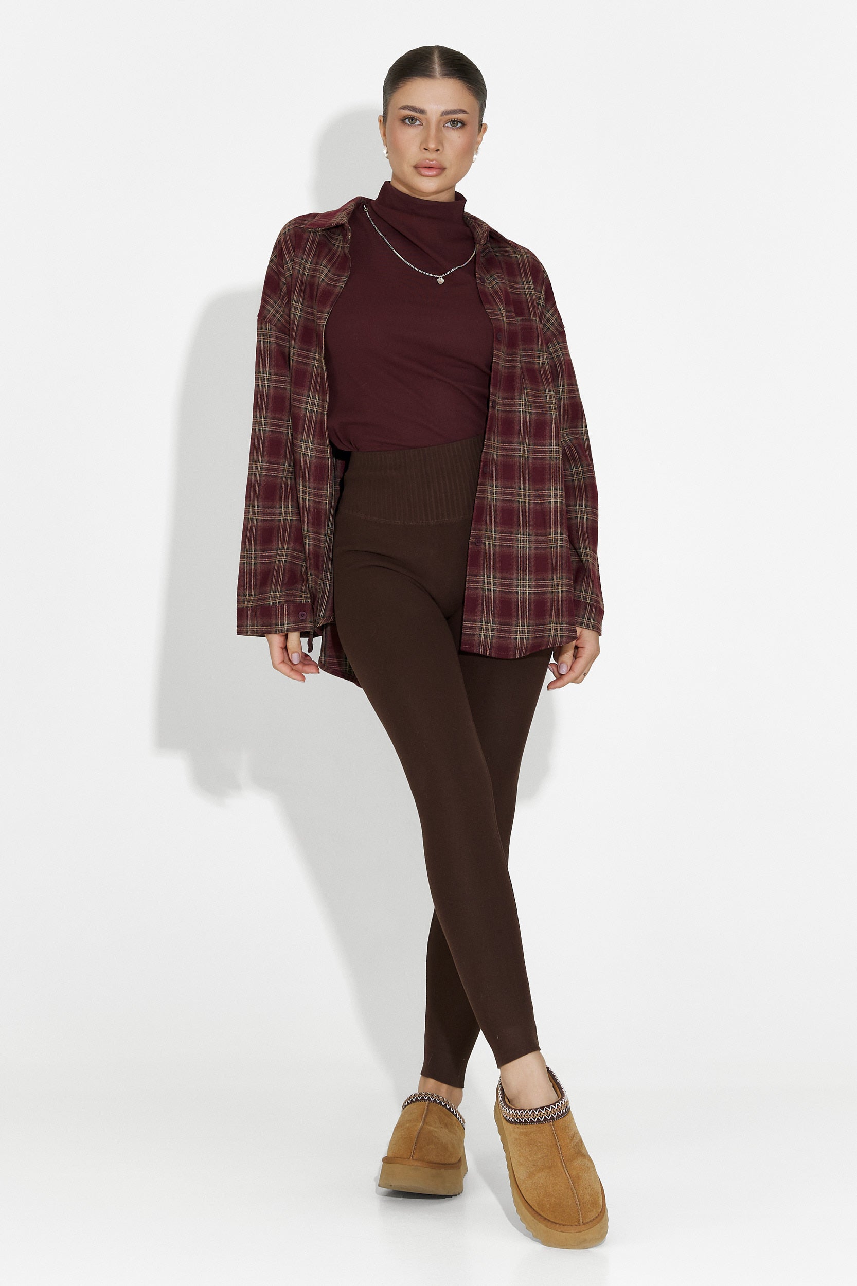 Set dama camasa + maiou burgundy Arlete Bogas