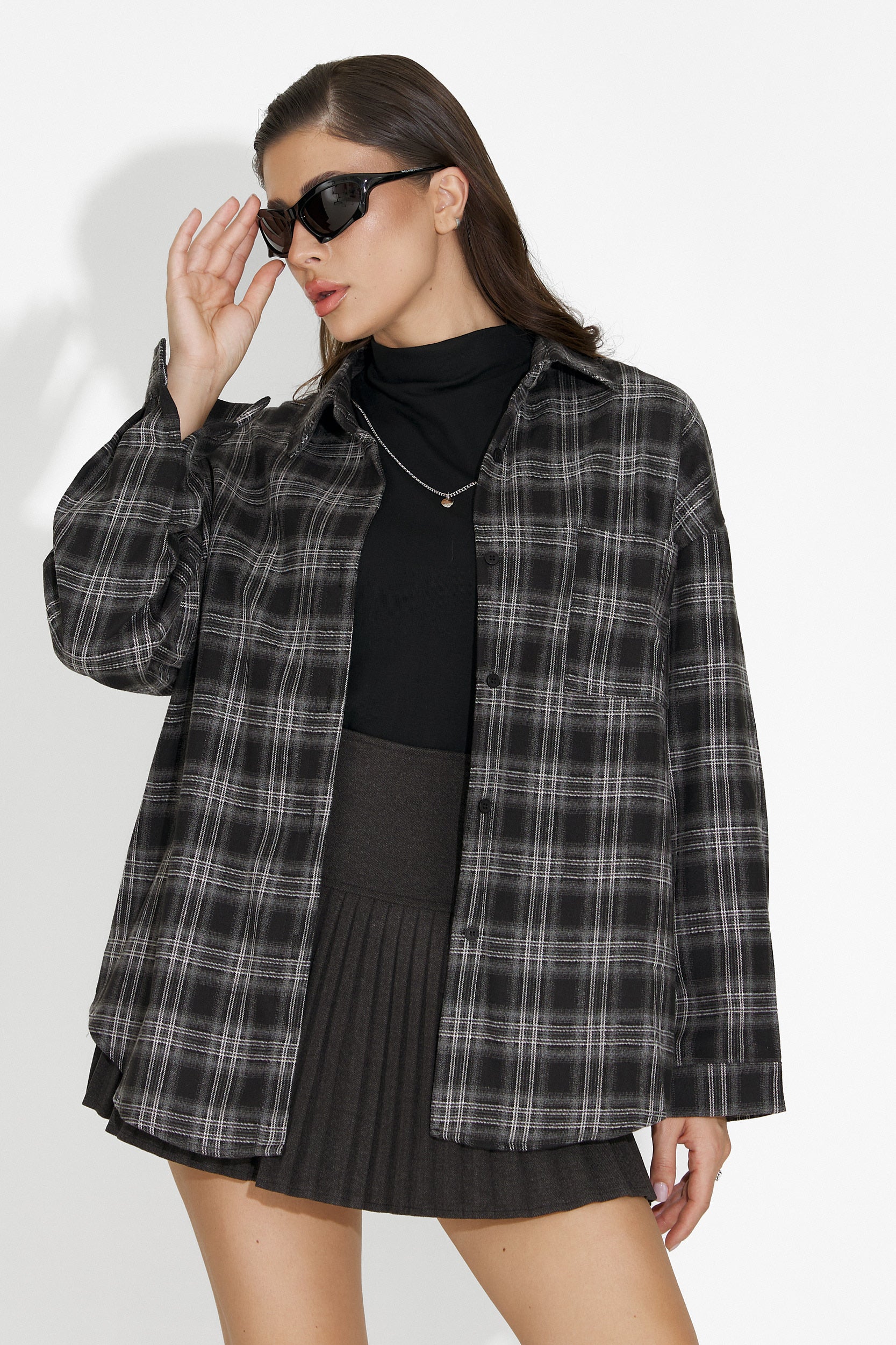 Set dama camasa + maiou negru Arlete Bogas