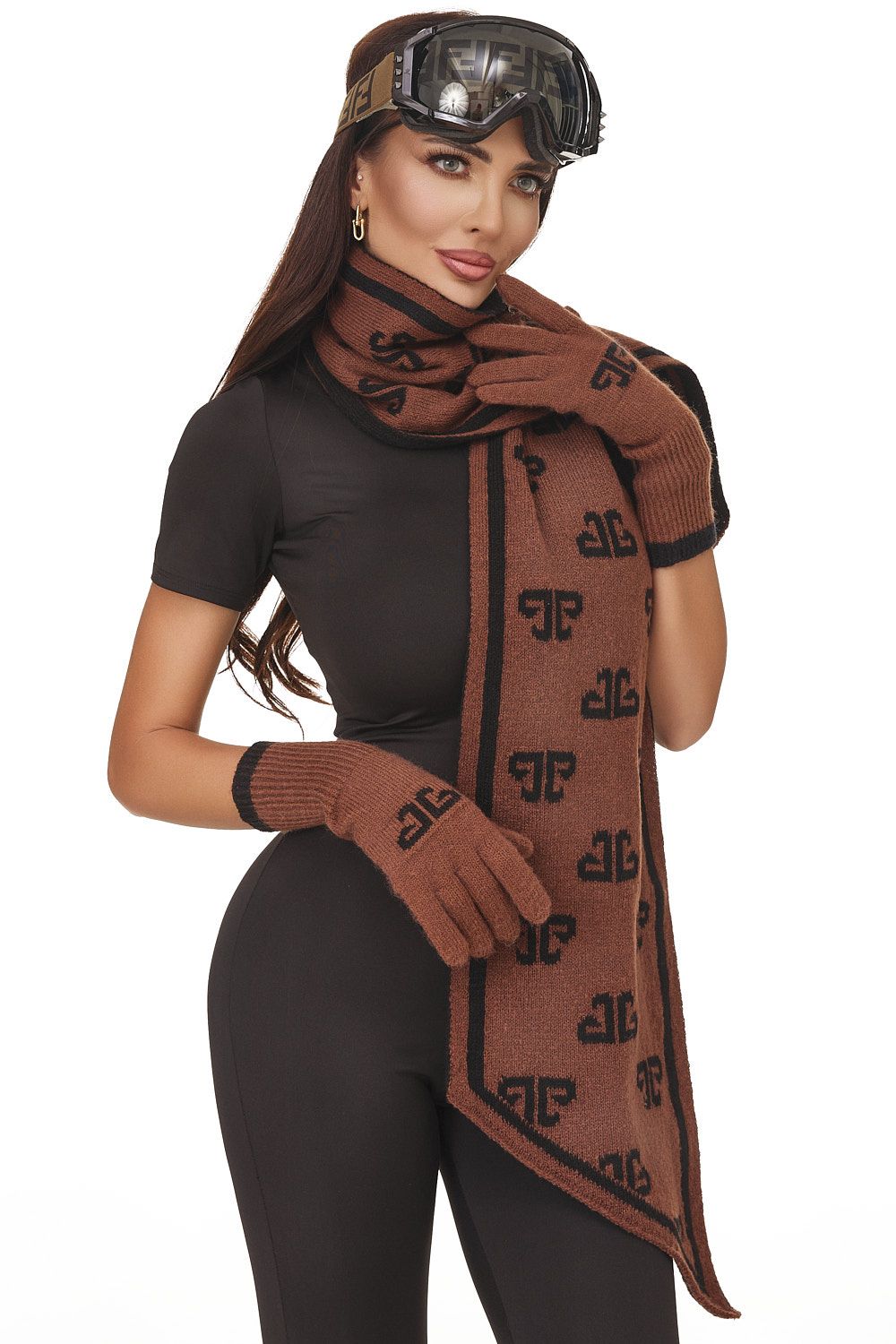 Set Manusi + Fular maro Bogasy Bogas