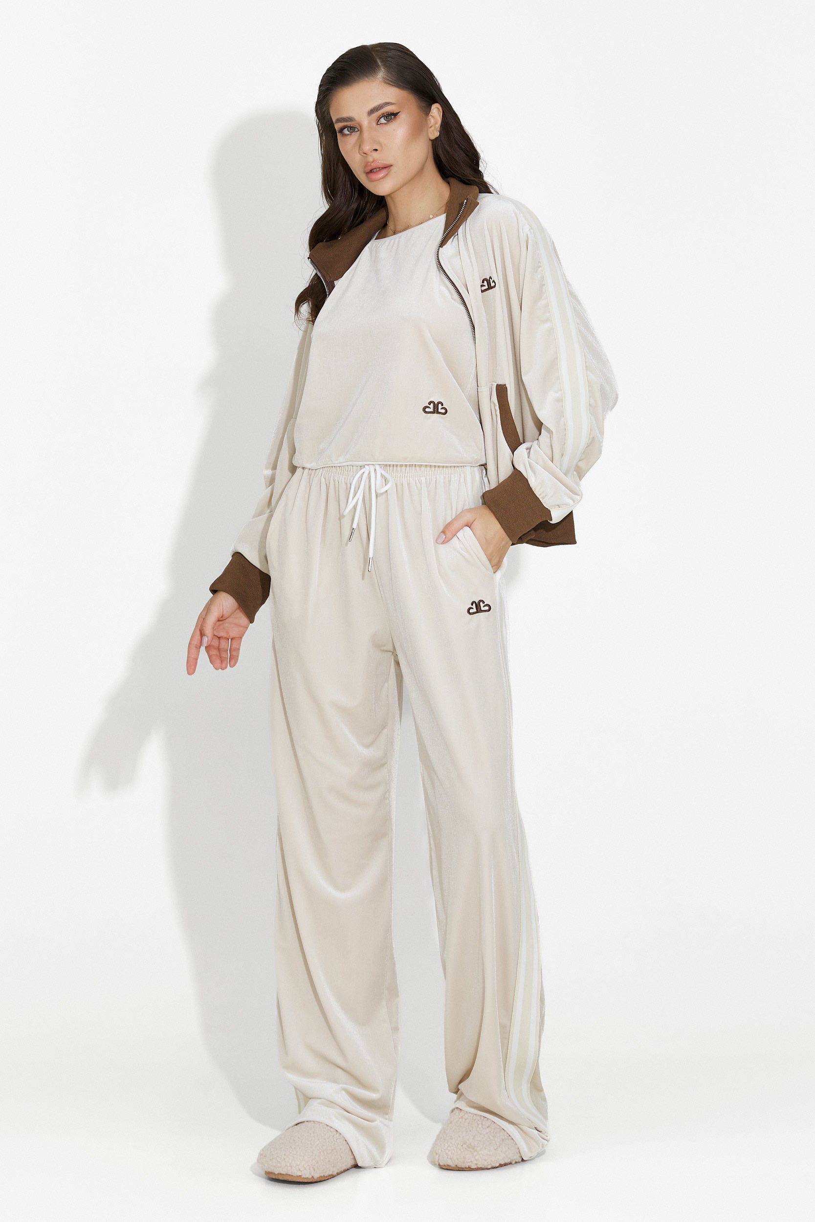 Trening dama casual bej Chanela Bogas