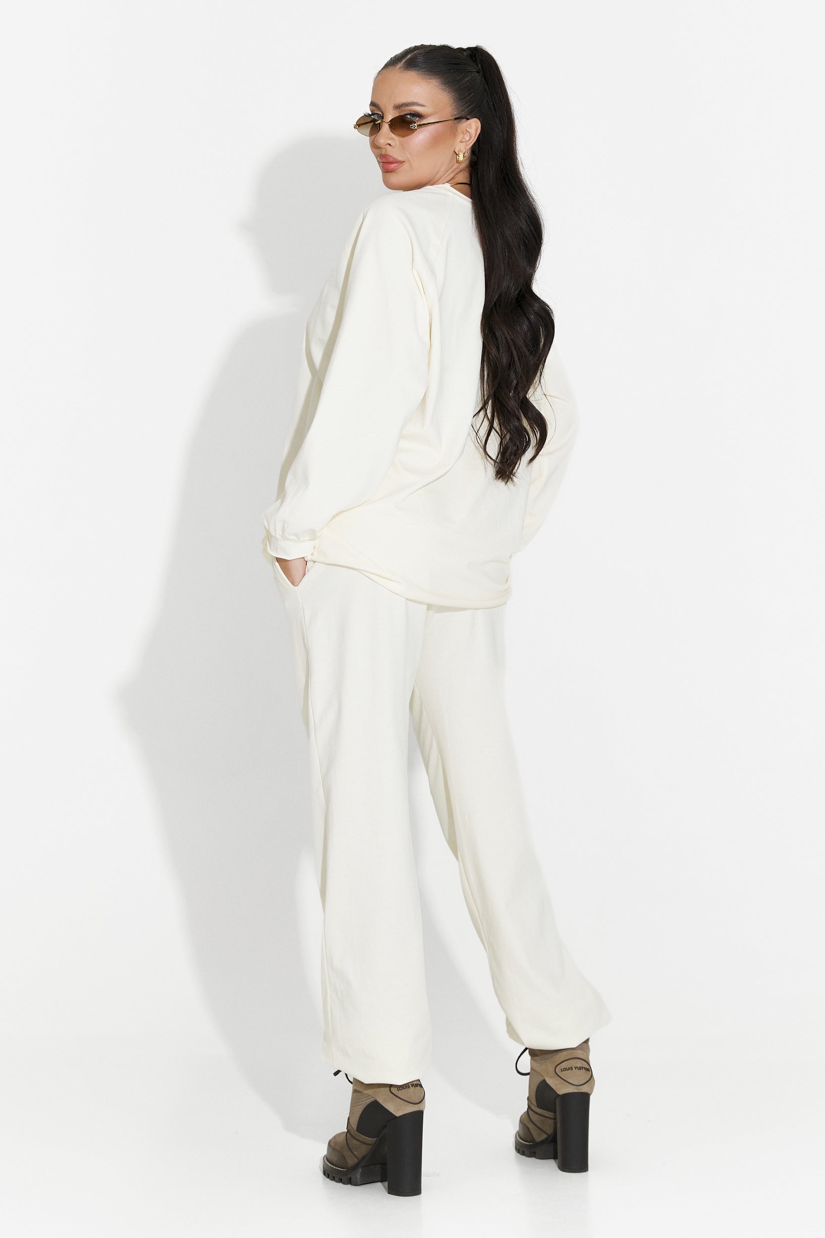 Trening dama casual bej Clavira Bogas