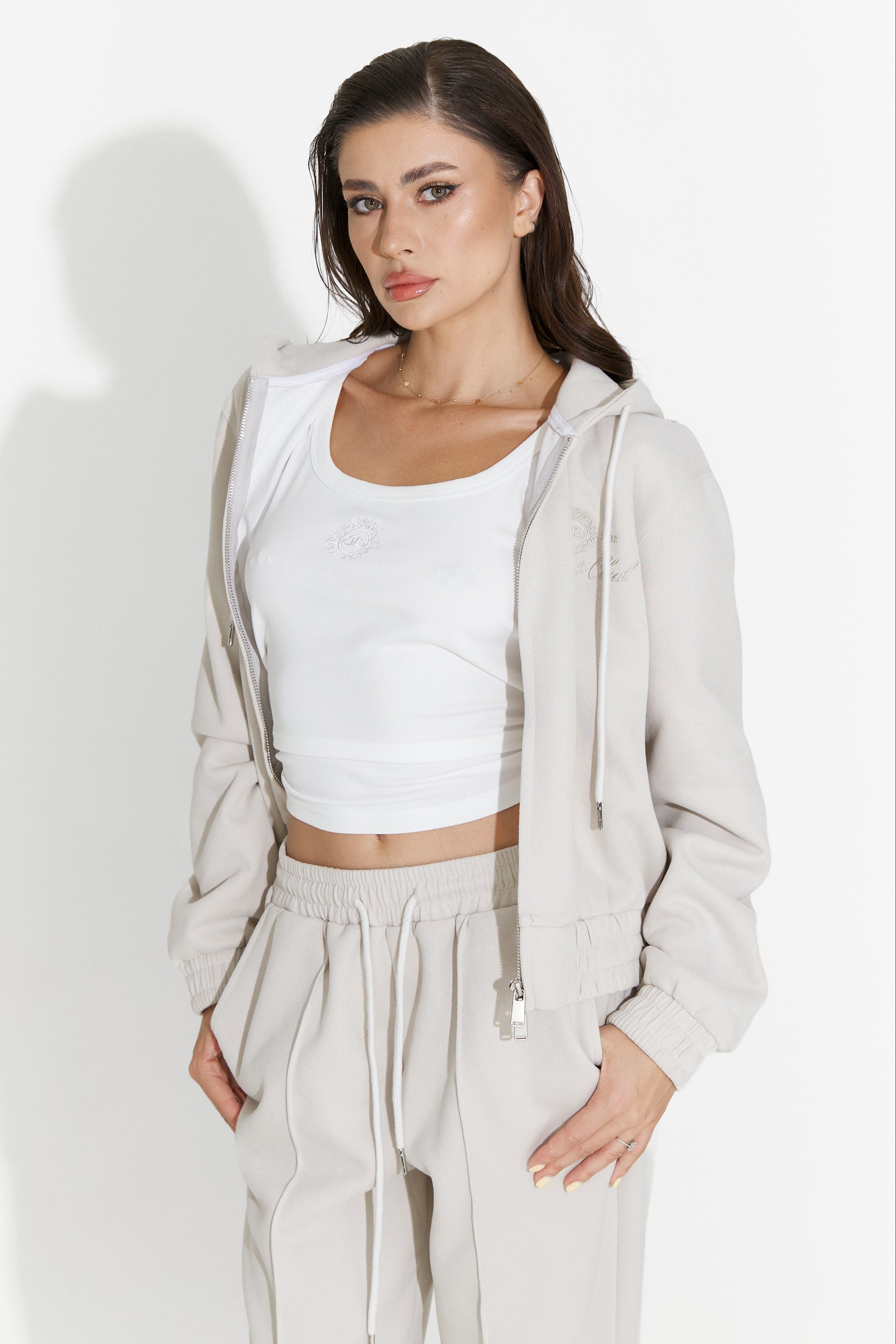 Trening dama casual grej Lorisea Bogas