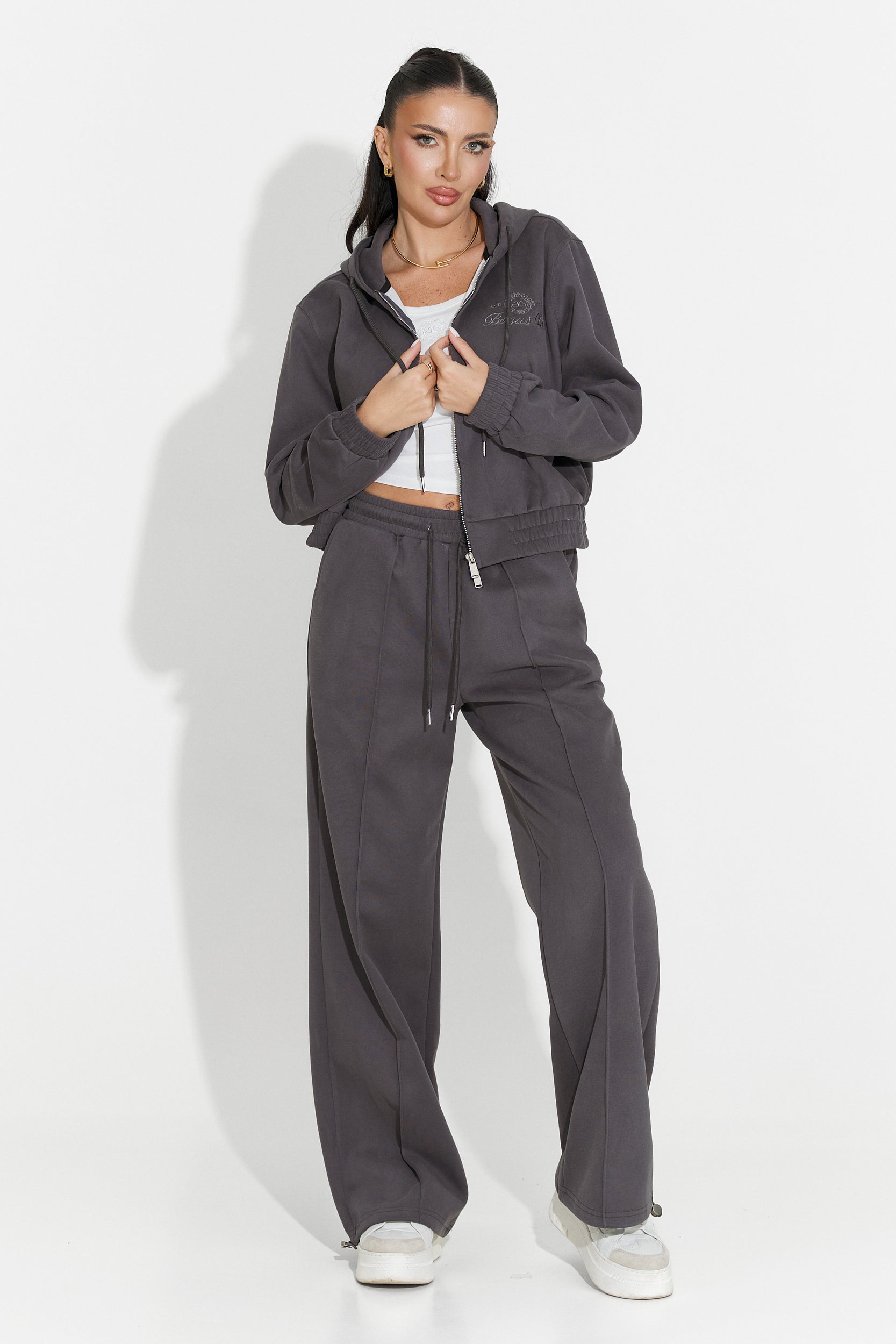 Trening dama casual gri inchis Lorisea Bogas