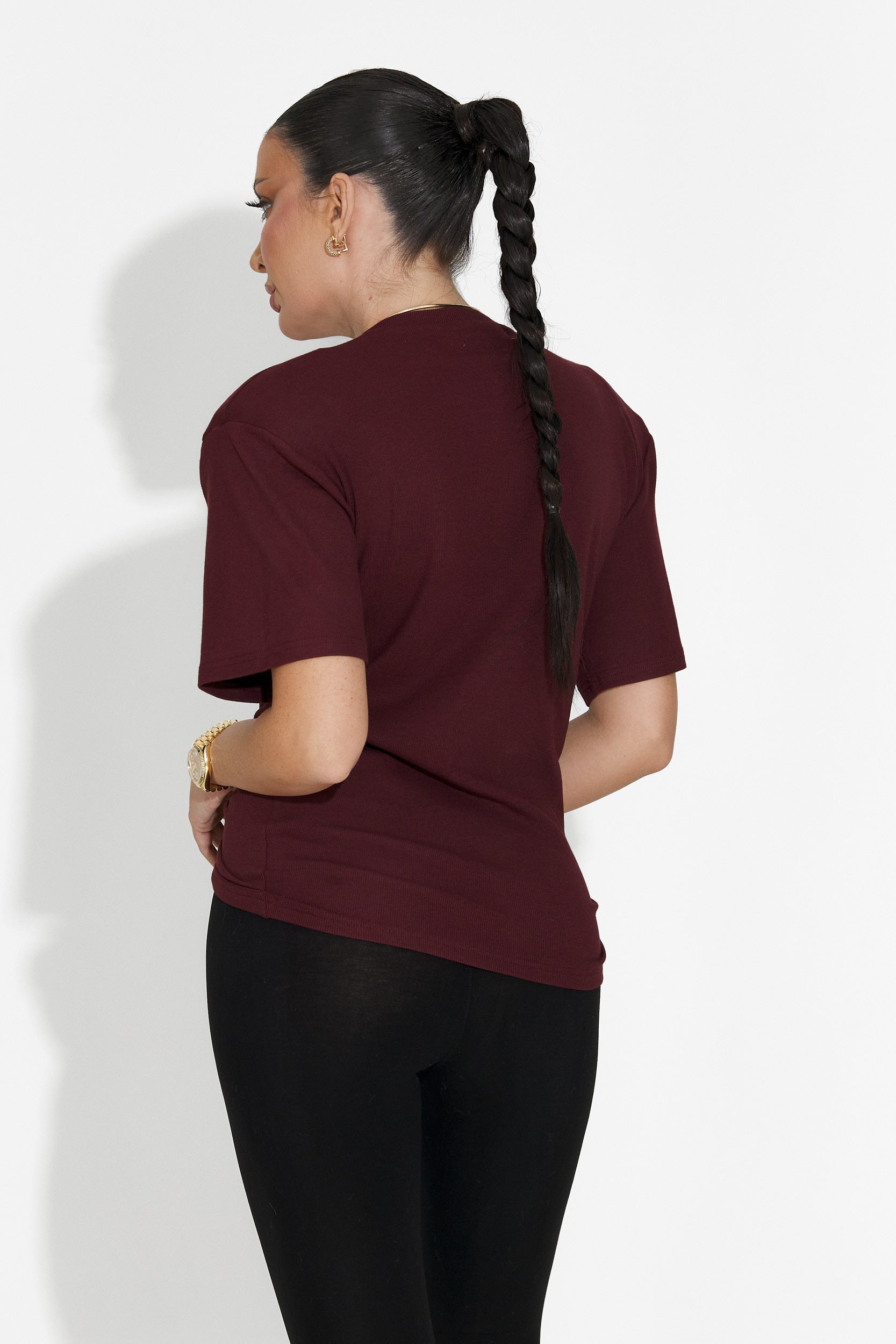 Tricou dama casual burgundy Norelia Bogas