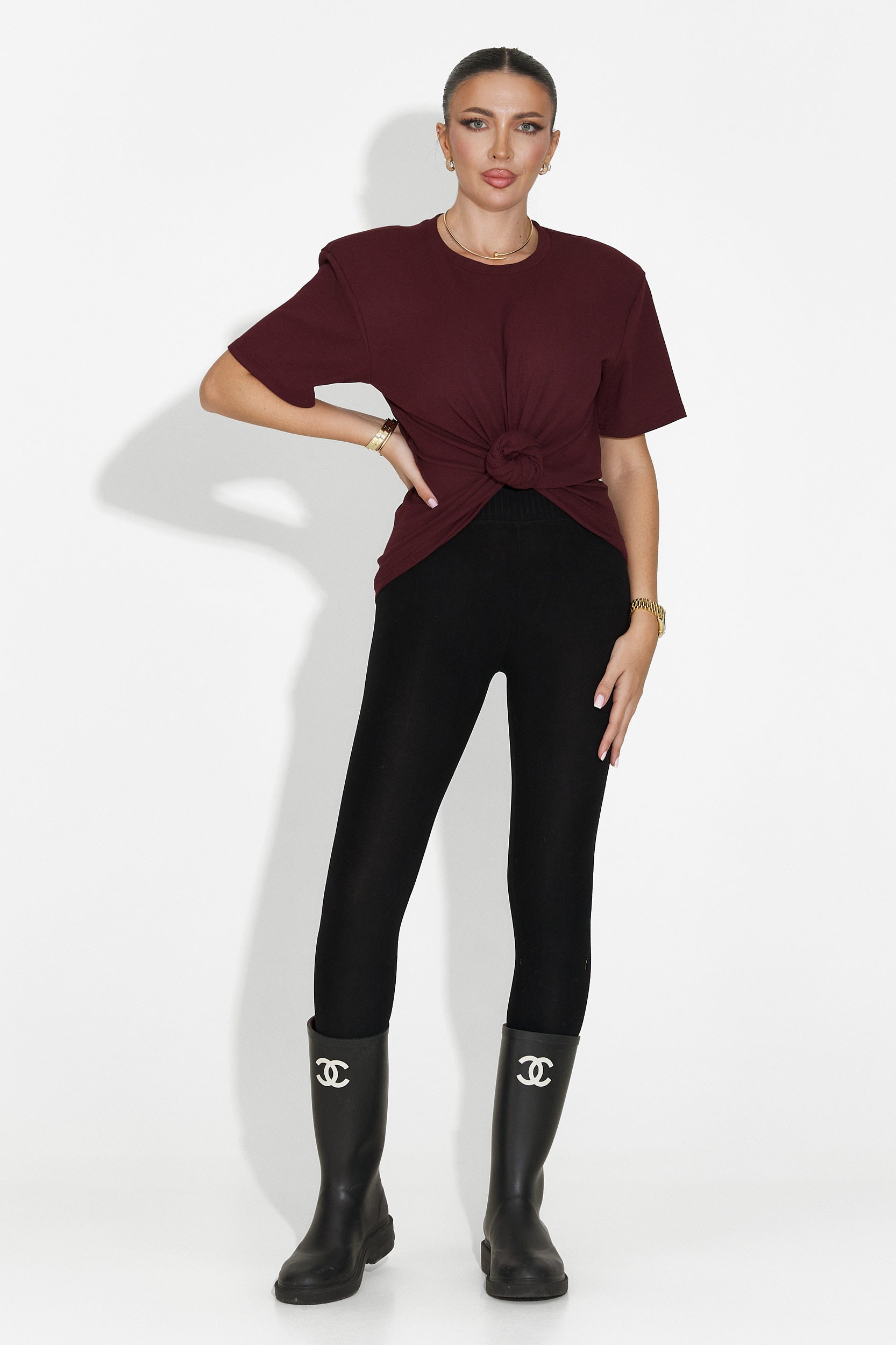 Tricou dama casual burgundy Norelia Bogas