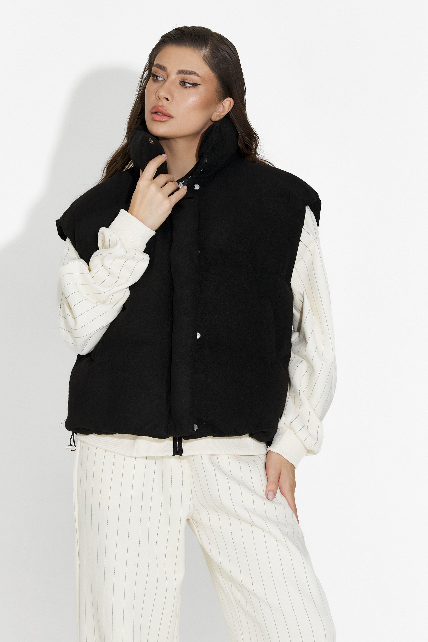 Vesta dama casual neagra Cendira Bogas