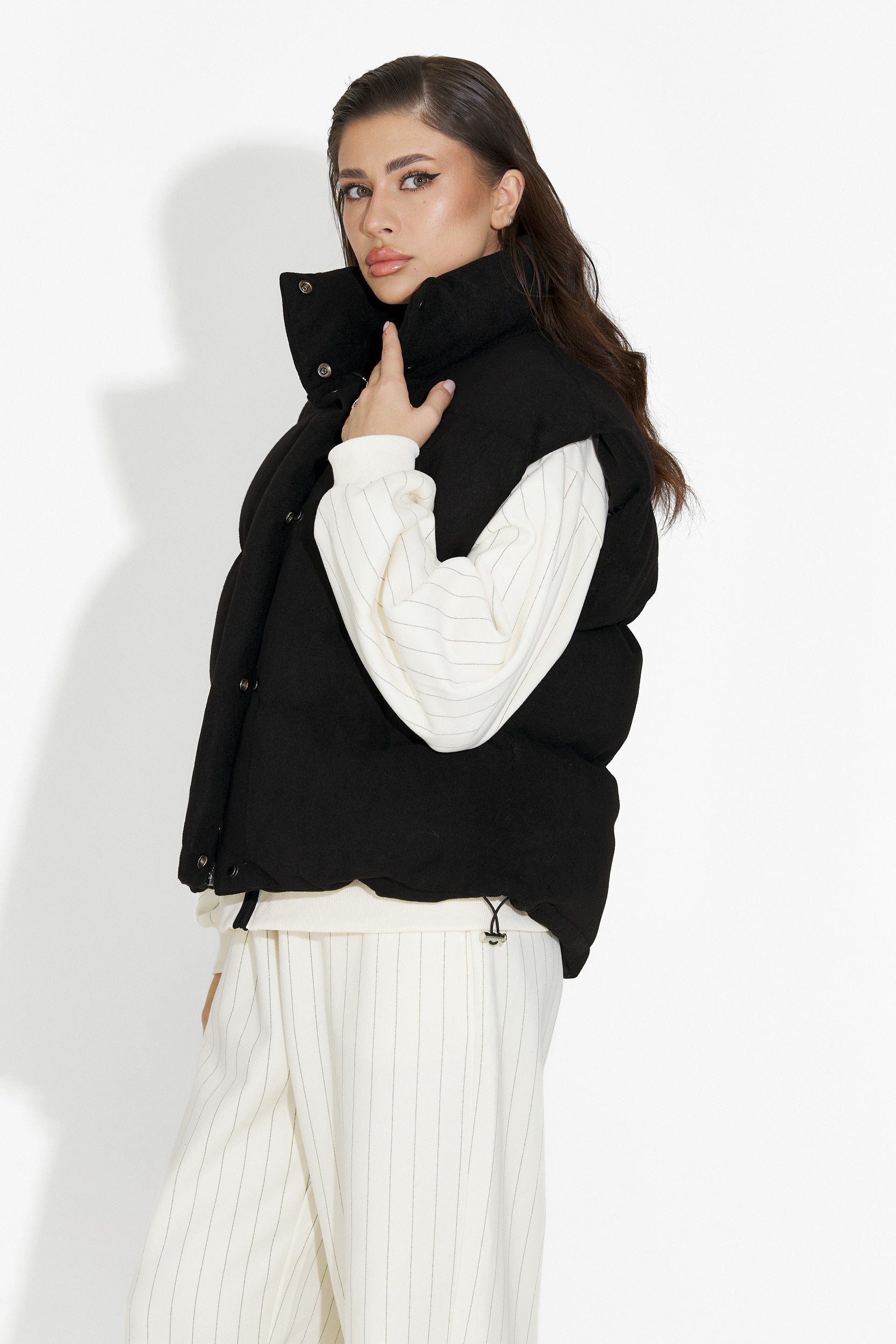 Vesta dama casual neagra Cendira Bogas