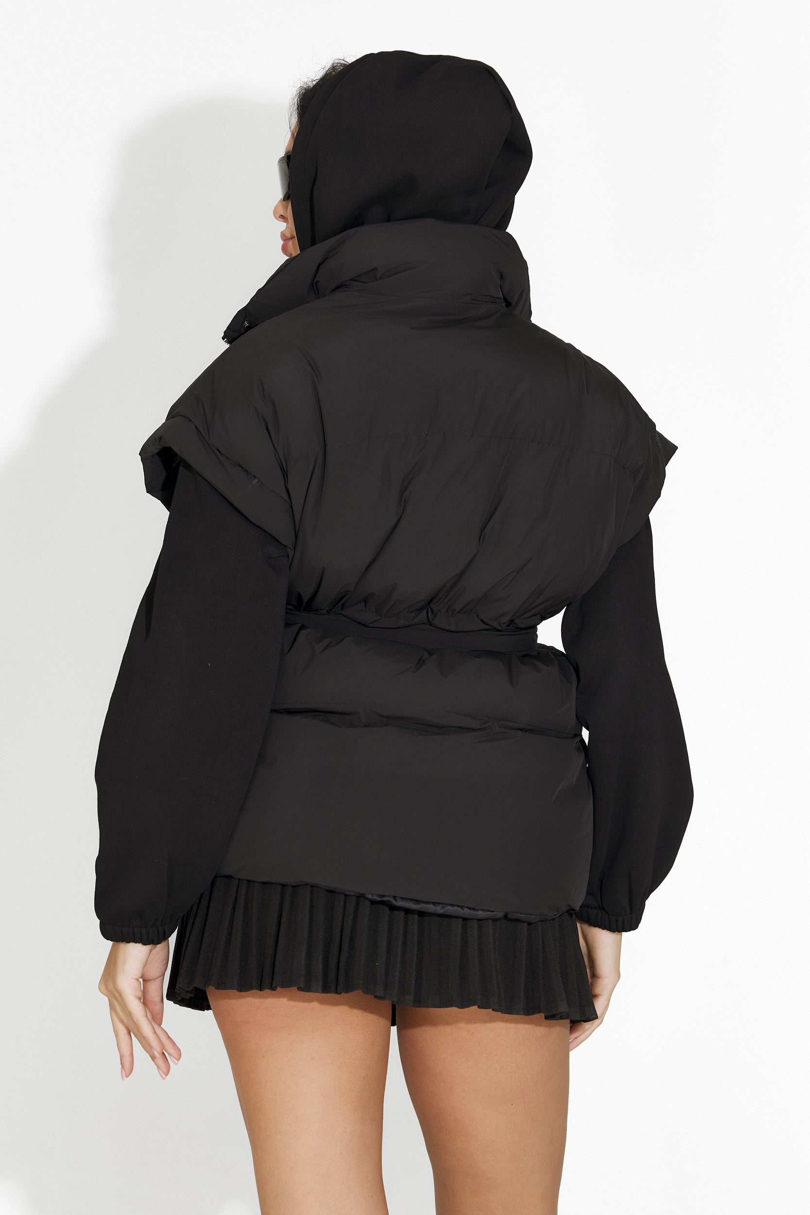 Vesta dama casual neagra Denoria Bogas